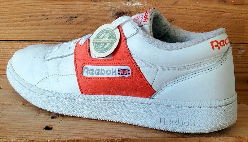 Reebok Club C 85 Low Leather Trainers UK9/US10/EU43 CN5625 White/Orange