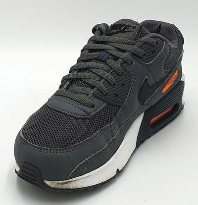 Nike Air Max 90 Textile Trainers CZ5866-002 Grey/Orange/White UK3/US3.5Y/EU35.5