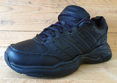 Adidas Strutter Low Leather Trainers UK6/US6.5/EU39 EG2656 Triple Black