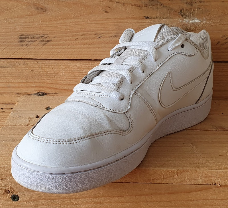 Nike Ebernon Low Leather Trainers UK9/US10/EU44 AQ1775-100 Triple White