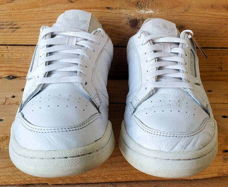 Adidas Continental 80 Low Leather Trainers UK9.5/US10/EU44 CG7120 Triple White