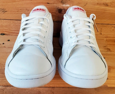 Adidas Neo Advantage Low Leather Trainers UK10/US10.5/EU44.5 F36422 White/Red