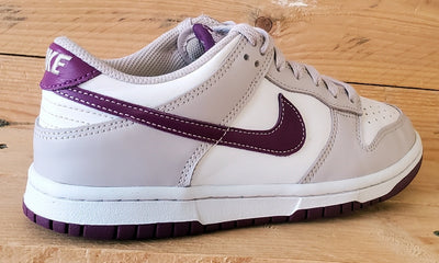 Nike Dunk Low Leather Trainers UK4/US4.5Y/E36.5 FB9109-104 Platinum Violet/White