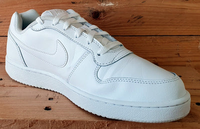 Nike Ebernon Low Leather Trainers UK7.5/US8.5/EU42 AQ1775-100 Triple White