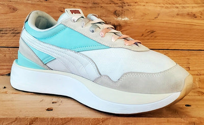 Puma Cruise Rider Textile Trainers UK8/US10.5/EU42 381881-01 White/Eggshell Blue