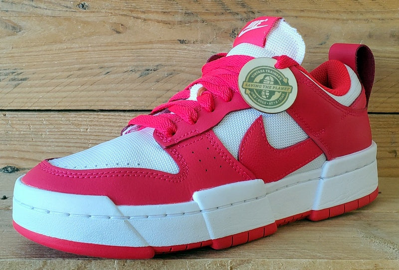 Nike Dunk Disrupt Textile/Leather Trainers UK5/US7.5/EU38.5 CK6654-601 White/Red