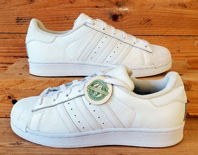 Adidas Superstar Low Leather Trainers UK4/US4.5/EU36.5 B23641 Triple White