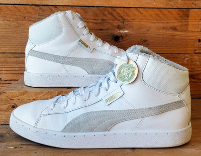 Puma Fur Lined Mid Leather Trainers UK10/US11/EU44.5 364977-02 White/Grey
