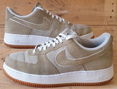 Nike Air Force 1 Low Suede/Textile Trainers UK8/US9/E42.5 315122-214 Khaki/White