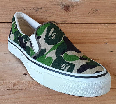 A Bathing Ape Slip-On Low Canvas Trainers UK7/US8/EU41 Camouflage/White 