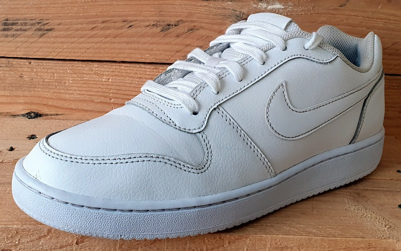 Nike Ebernon Low Leather Trainers UK7.5/US8.5/EU42 AQ1775-100 Triple White