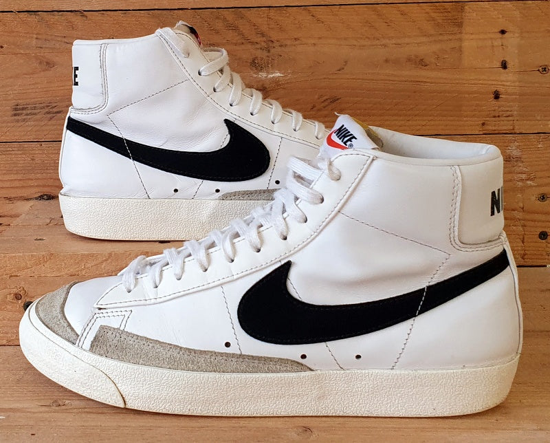 Nike Blazer 77 Vintage Leather Trainers UK8.5/US9.5/EU43 BQ6806-100 White/Black