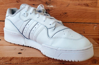 Adidas Rivalry Low Leather Trainers UK9/US9.5/EU43 GX2272 Triple White