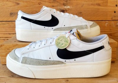 Nike Blazer Platform Low Leather Trainers UK7/US9.5/EU41 DJ0292-101 White/Black