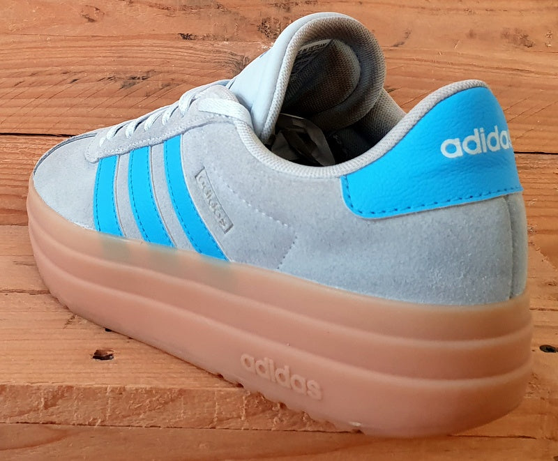 Adidas VL Court Bold Low Suede Trainers UK7/US8.5/EU40.5 IH2310 Halo Blue