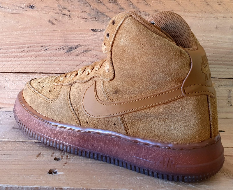 Nike Air Force 1 High LV8 3 Suede Trainers UK3/US3.5Y/EU35.5 CK0262-700 Wheat