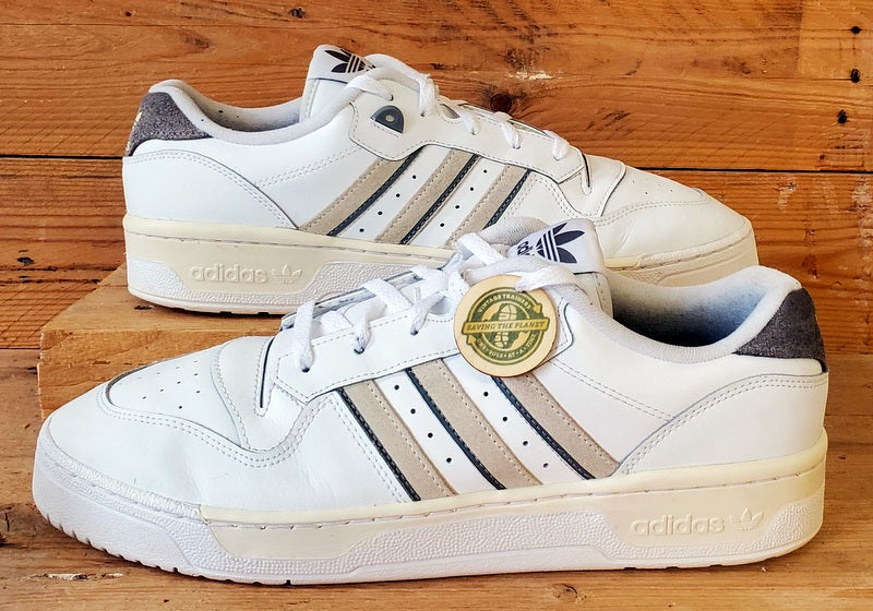 Adidas Rivalry Low Leather Trainers UK12/US12.5/EU47 IE4747 Off White/Grey