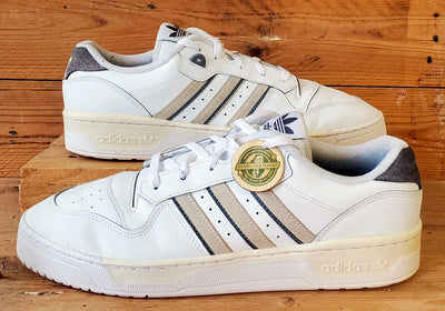 Adidas Rivalry Low Leather Trainers UK12/US12.5/EU47 IE4747 Off White/Grey
