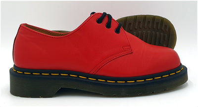 Dr Martens Leather Smooth Oxford Shoes AW501 Bright Red/Black UK3/US5/EU36