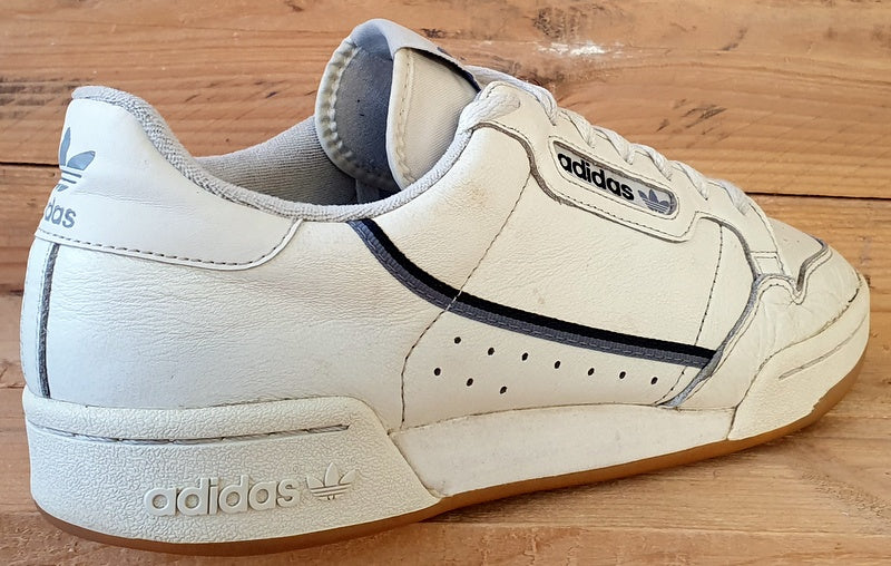 Adidas Continental 80 Low Leather Trainers UK11 US11.5 E46 EG3877 Cream Gum Sole VintageTrainers