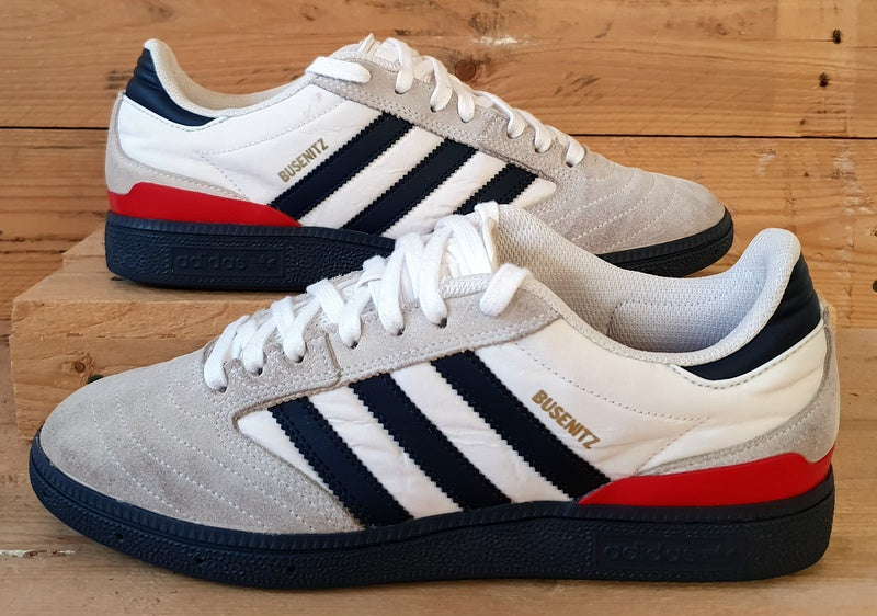 Adidas Busenitz Low Trainers UK9/US9.5/EU43 GY3650 White Collegiate Navy