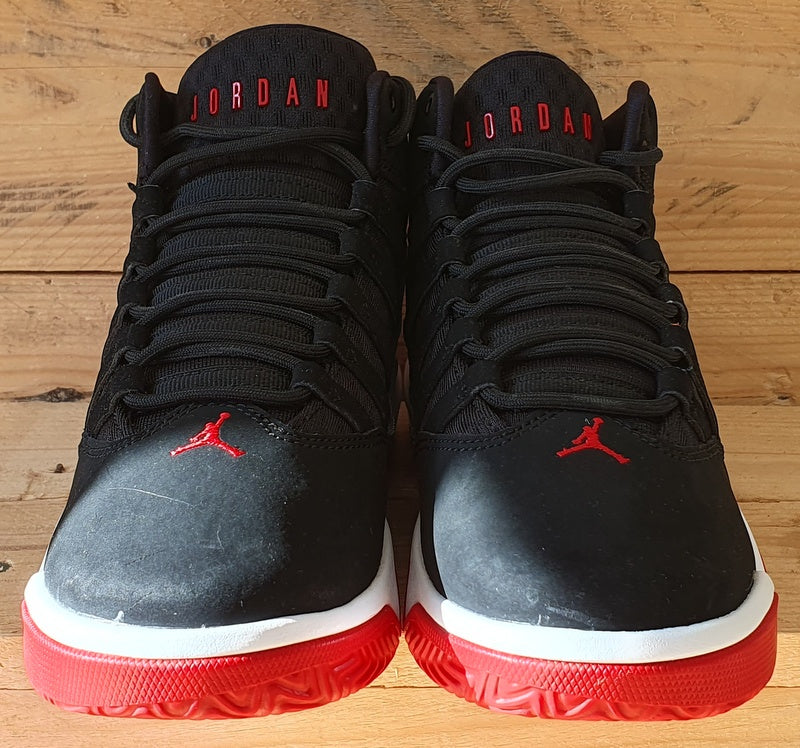 Nike Jordan Max Aura Mid Suede Trainers UK5/US5.5Y/EU38 AQ9214-023 Black/Red