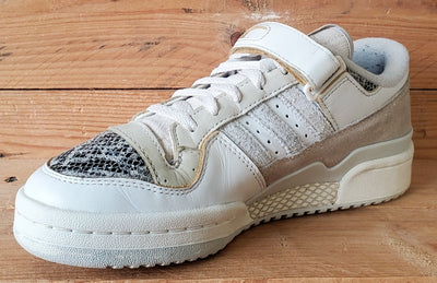 Adidas Forum 84 Low Leather Trainers UK5/US5.5/EU38 FZ6292 White/Snakeskin