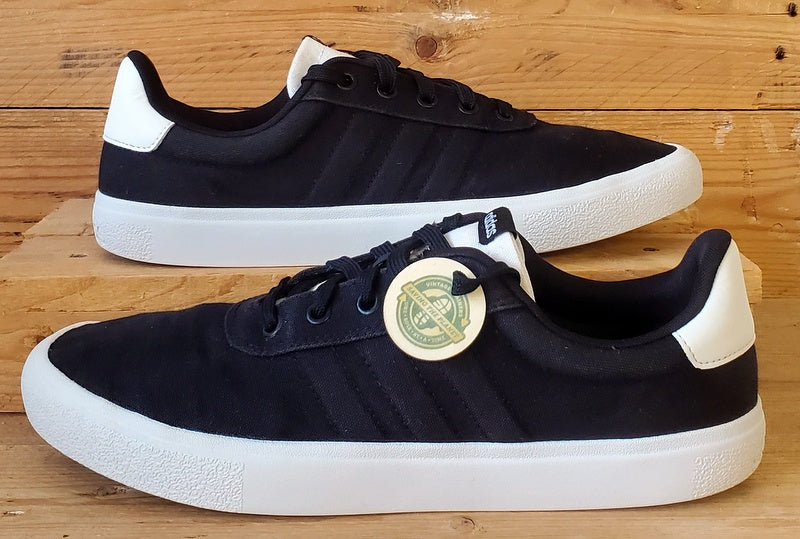 Adidas Vulc Raid3r Low Canvas Trainers UK10/US10.5/EU44.5 GY5496 Black/White