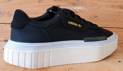 Adidas Hypersleek Low Leather Trainers UK6/US7.5/EU39 EE8275 Black/White