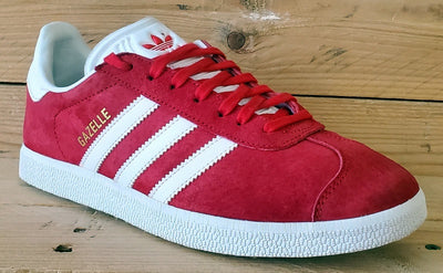 Adidas Gazelle Low Suede Trainers UK6/US6.5/EU39 S76228 Red/White