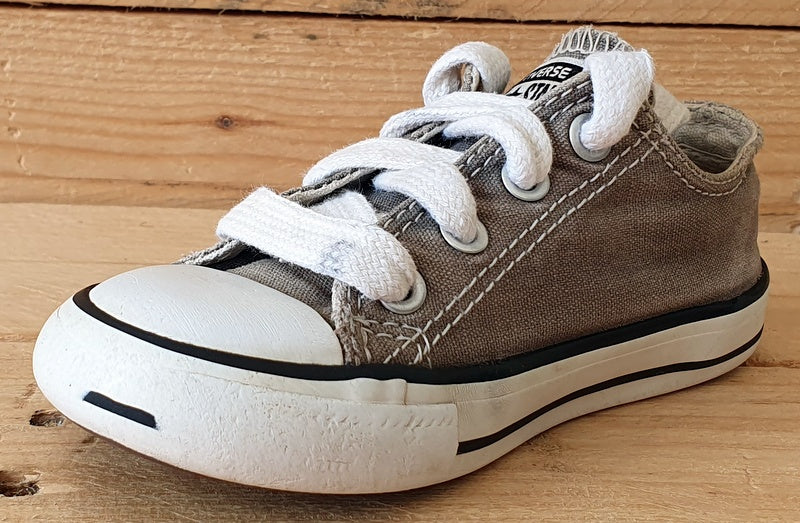 Converse All Star Low Canvas Kids Trainers UK7/US7/EU23 7J794C Brown/White