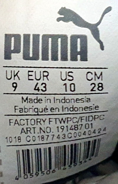 Puma Enzo Weave Knitted Low Trainers UK9/US10/EU43 191487 01 White/Blue/Black