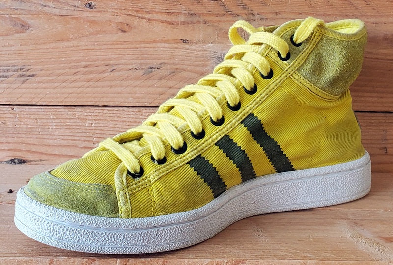 Adidas Nizza Mid Canvas Trainers UK8/US8.5/EU42 G42904 Yellow/White