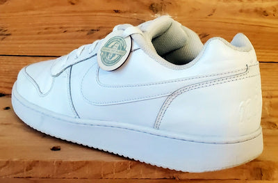 Nike Ebernon Low Leather Trainers UK10/US11/EU45 AQ1775-100 Triple White