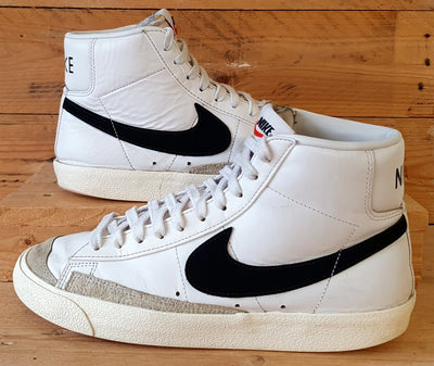 Nike Blazer Mid 77 Vintage Leather Trainers UK8/US9/E42.5 BQ6806-100 White/Black