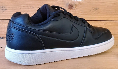 Nike Ebernon Low Leather Trainers UK4/US6.5/EU37.5 AQ1779-001 Black/White