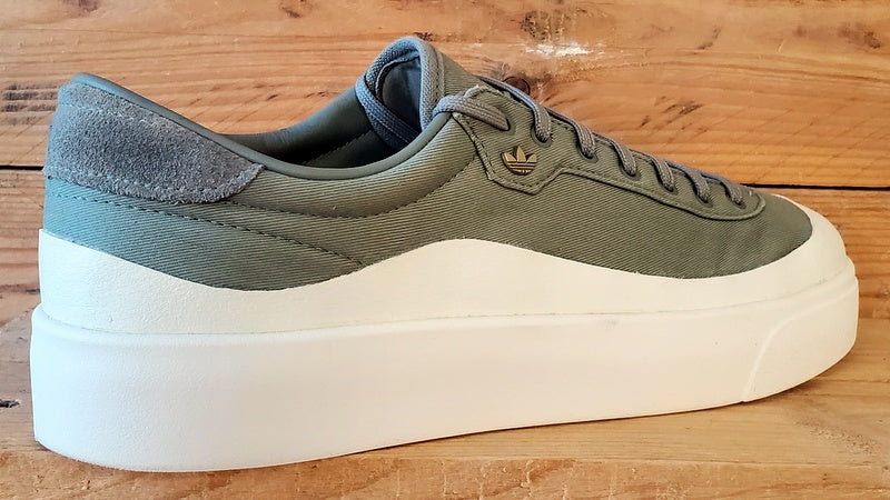 Adidas Nucombe Low Canvas Trainers UK10/US10.5/EU44.5 IF2830 Silver Pebble