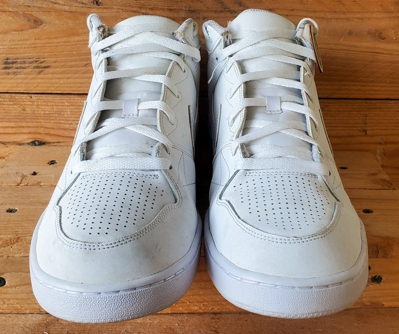 Nike Priority Mid Leather Trainers UK10/US11/EU45 641893-110 Triple White
