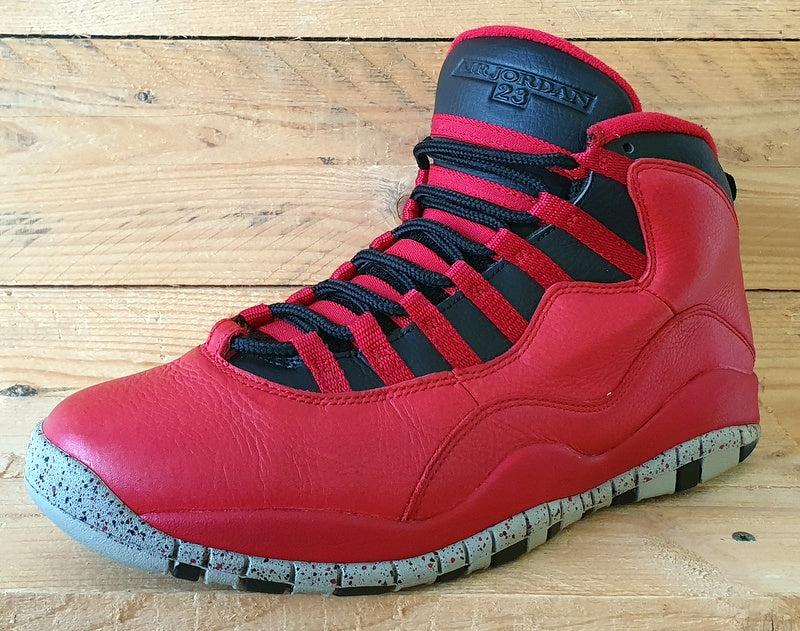 Nike Jordan 10 Retro Mid Leather Trainers UK8/US9/EU42.5 705178-601 Red