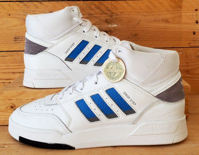 Adidas Drop Step Mid Leather Trainers UK8.5/US9/EU42.5 IF0900 White/Blue