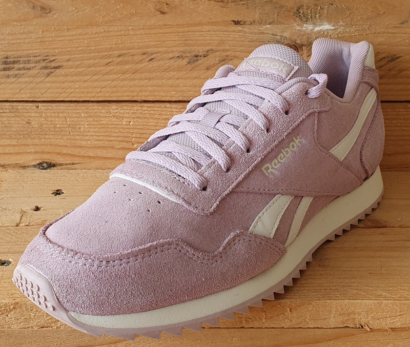 Reebok Royal Glide Ripple Low Suede Trainers UK8/US10.5/EU42 FW7876 Lilac/White