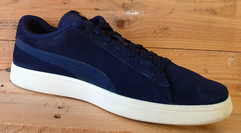 Puma Smash V2 Low Suede Trainers UK10/US11/EU44.5 364989-24 Navy/Cream