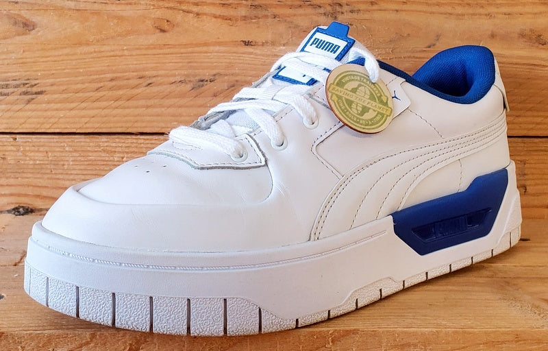 Puma Cali Low Leather Trainers UK7.5/US10/EU41 384008-03 White/Blue