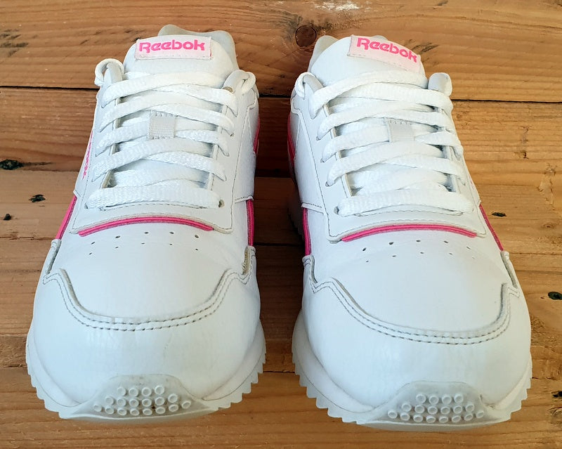 Reebok Royal Glide Low Leather Trainers UK5 US5.5 EU37 DV7262 White Pink VintageTrainers