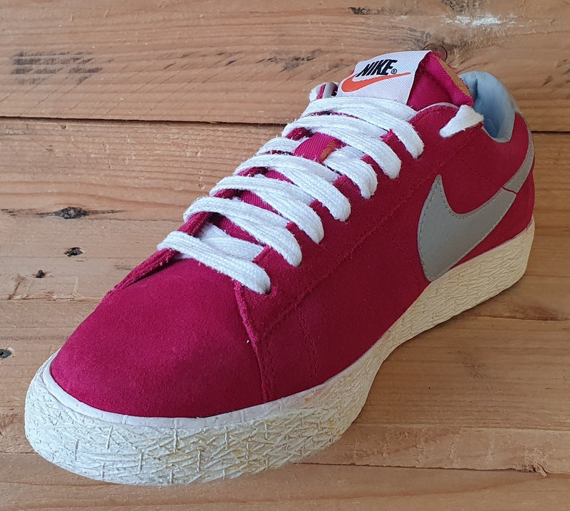 Nike Blazer Premium Low Suede Trainers UK7/US8/EU41 538402-601 Fuchsia Pink/Gum