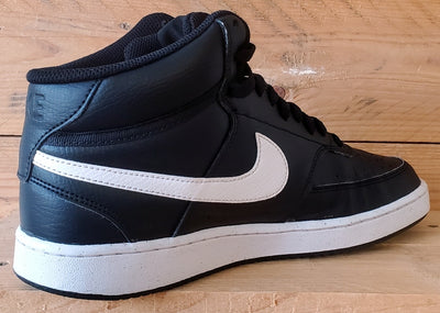 Nike Court Vision Mid Leather Trainers UK8/US9/EU42.5 DN3577-001 Black/White