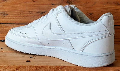 Nike Court Vision Low Leather Trainers UK9/US10/EU44 DH2987-100 Triple White
