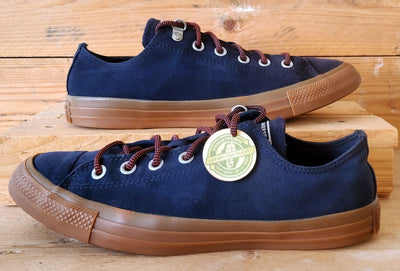 Converse All Star Low Canvas Trainers UK8/US8/EU41.5 166452C Navy/Gum