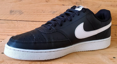 Nike Court Vision Low Leather Trainers UK10/US11/EU45 DH2987-001 Black/White