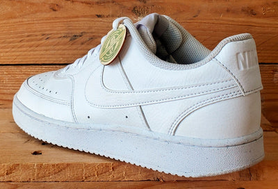 Nike Court Vision Low Leather Trainers UK9/US10/EU44 DH2987-100 Triple White